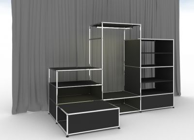 E vestiaire illuminé gris anthracite USM Haller